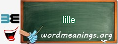 WordMeaning blackboard for lille